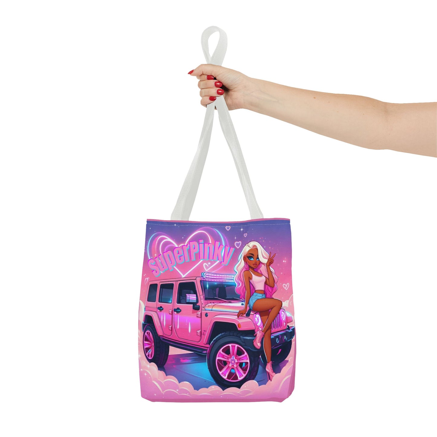 SuperPinky Original Tote Bag — Graphic Beach & Everyday Shopper