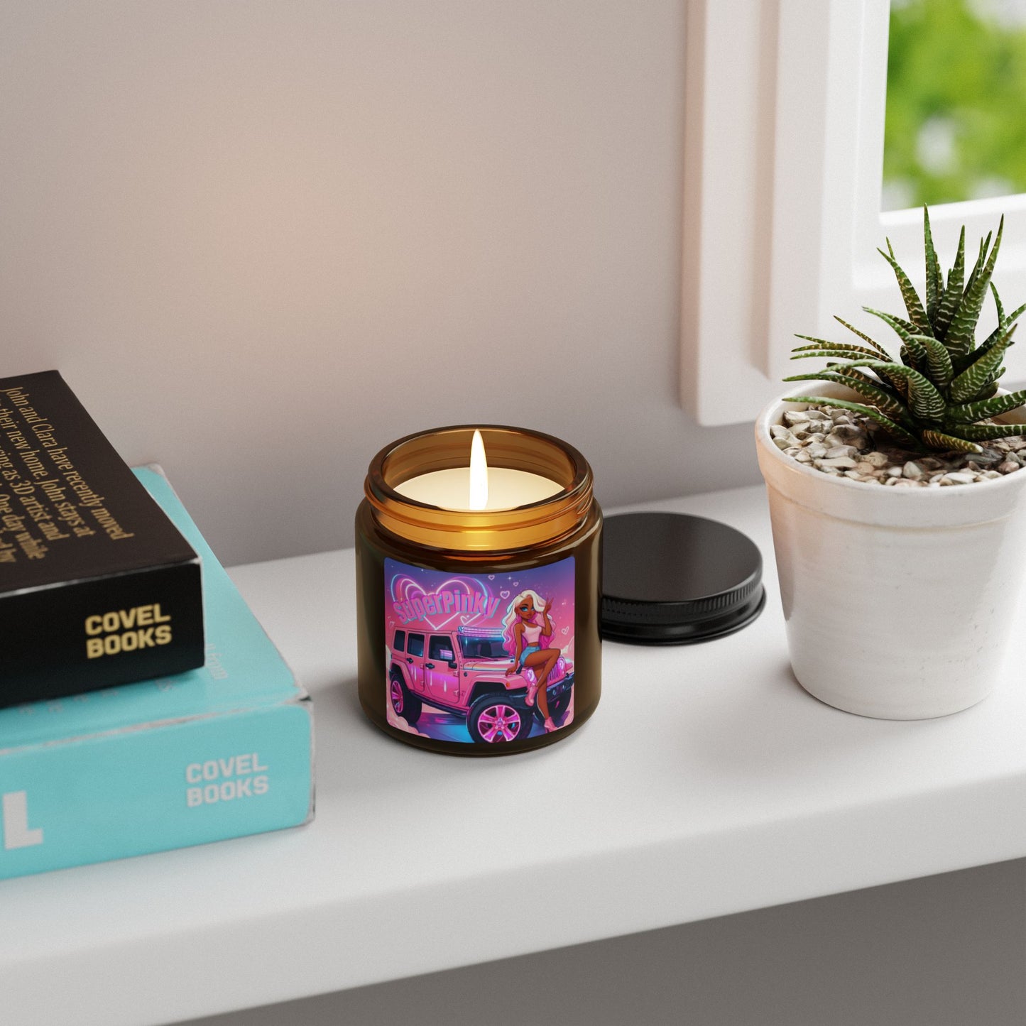 SuperPinky Original Soy Scented Amber Jar Candle