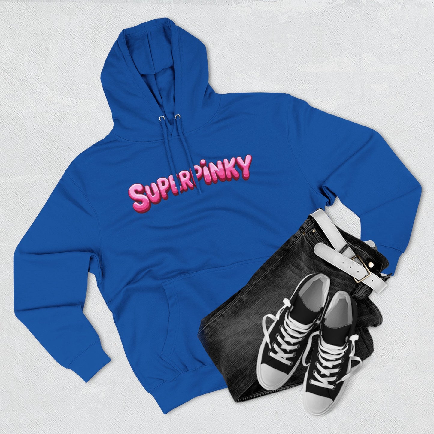 SuperPinky Bubble Logo Three-Panel Fleece Hoodie