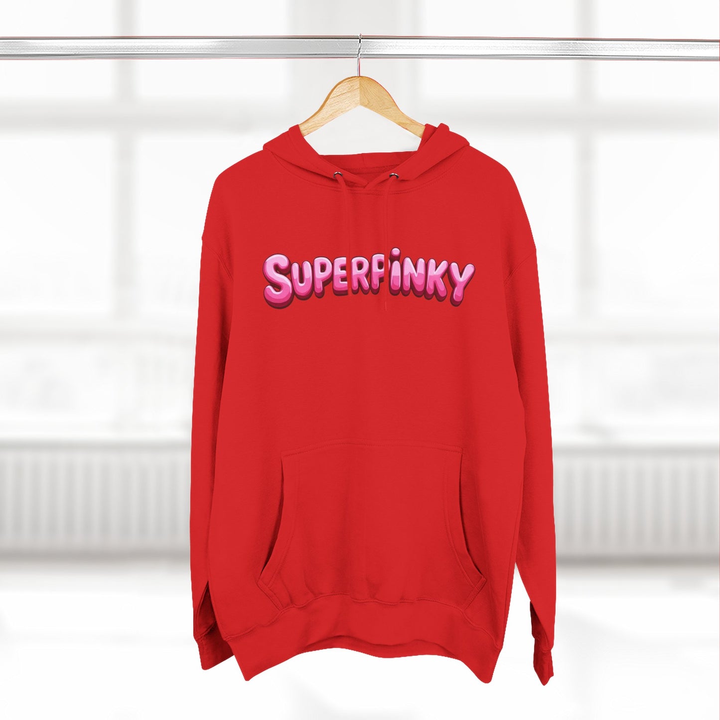 SuperPinky Bubble Logo Three-Panel Fleece Hoodie