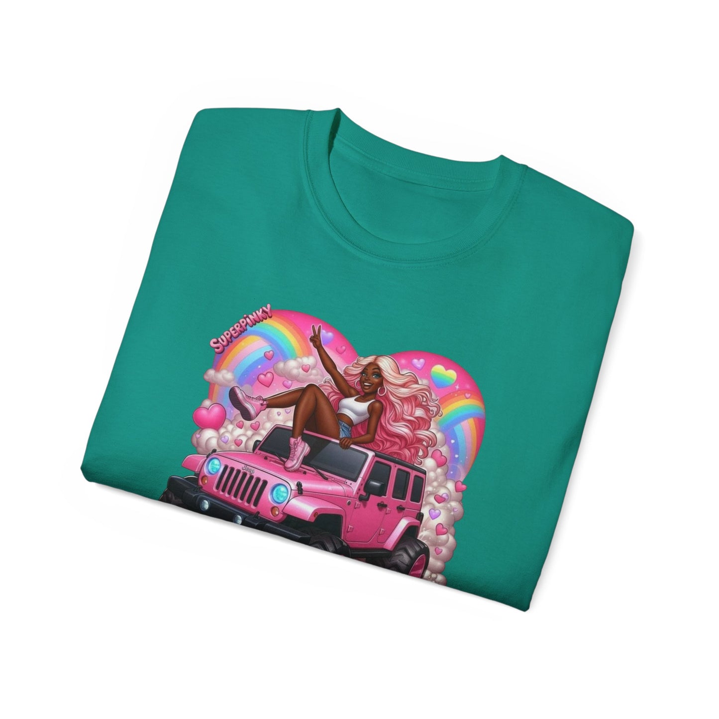 SuperPinky Rainbow Heart Tee