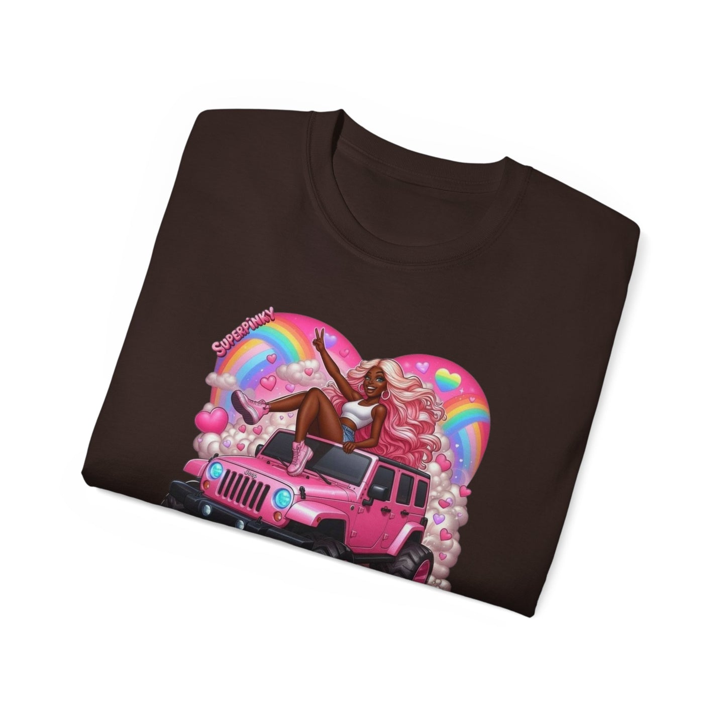 SuperPinky Rainbow Heart Tee
