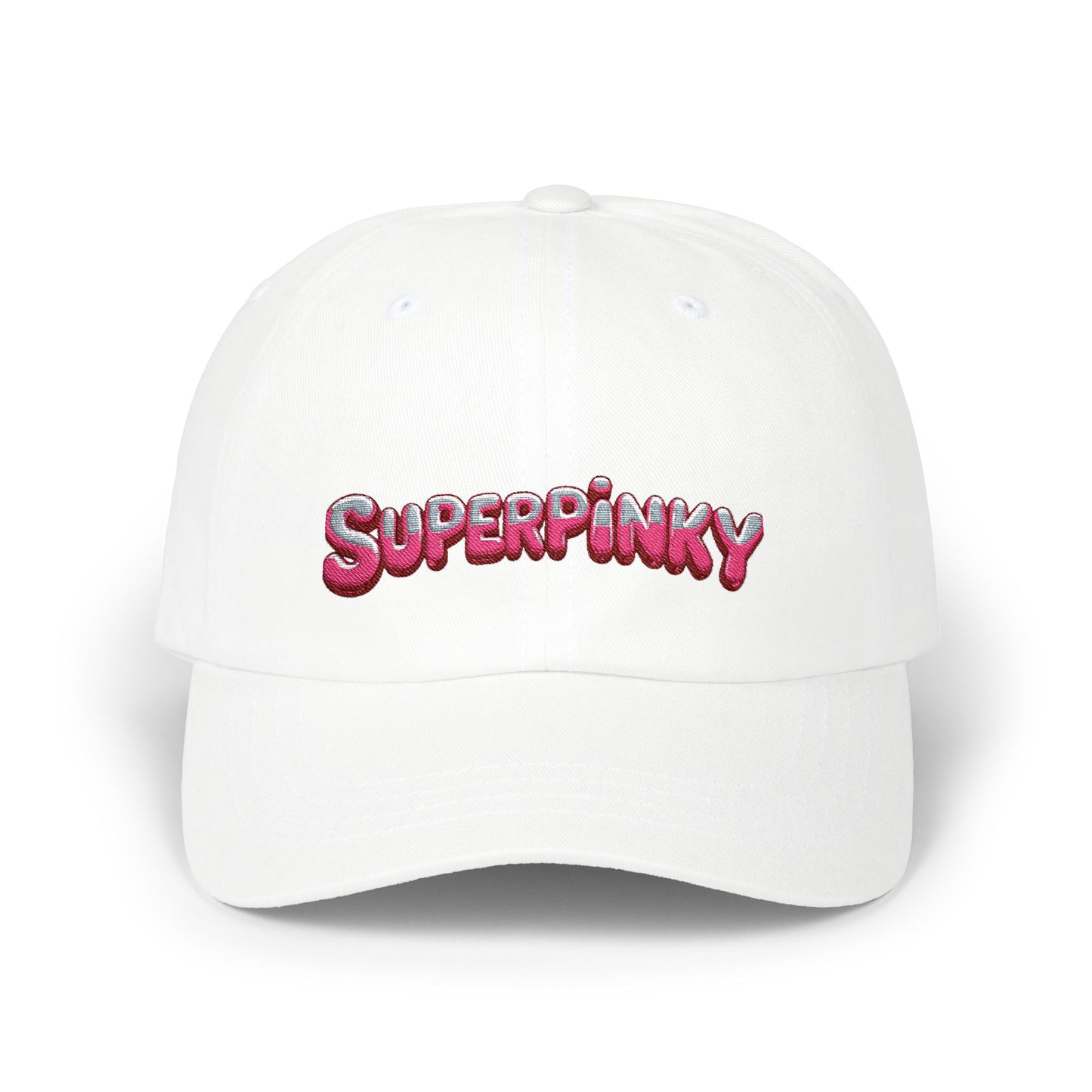 SuperPinky Bubble Logo Dad Cap — Graphic Embroidered Baseball Hat