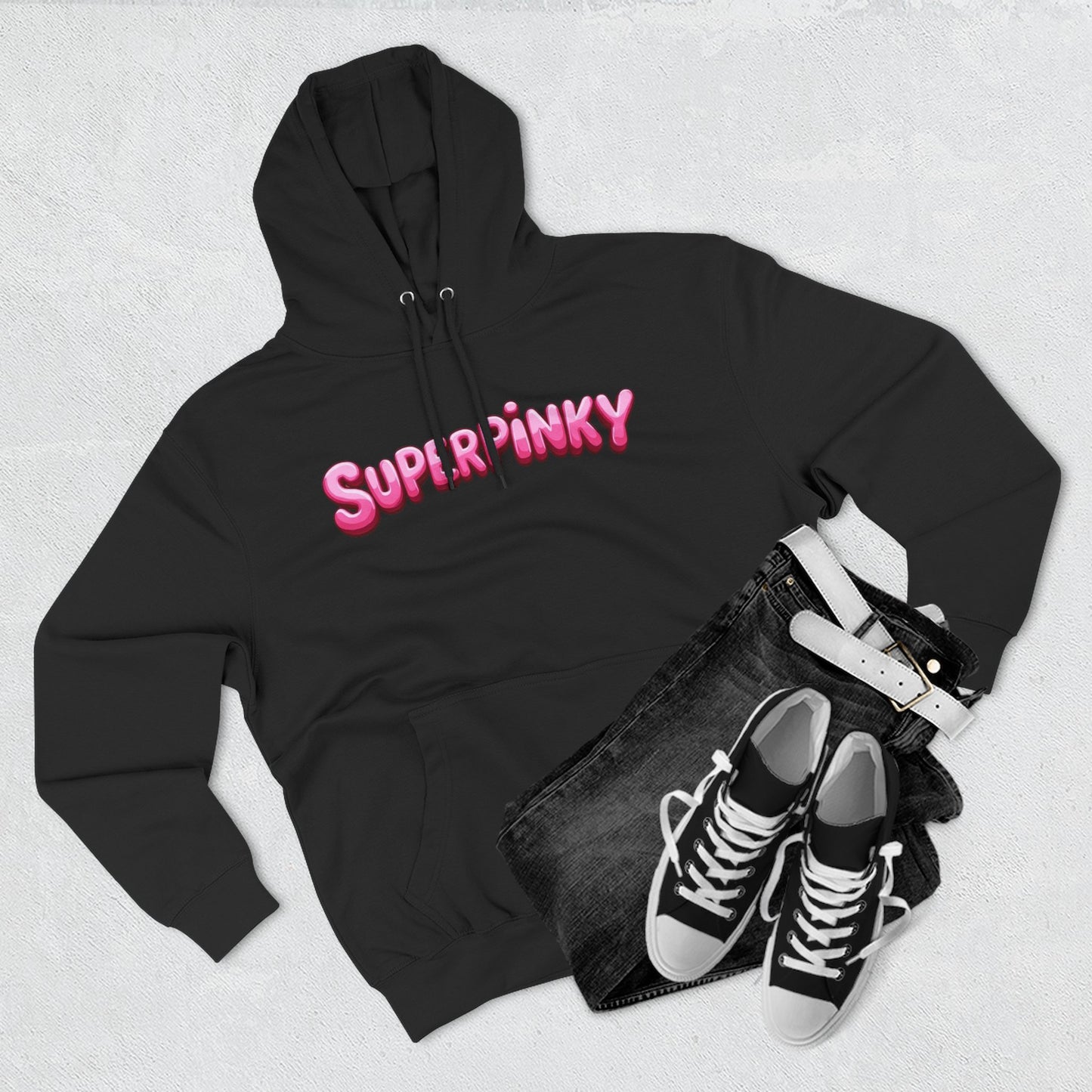 SuperPinky Bubble Logo Three-Panel Fleece Hoodie