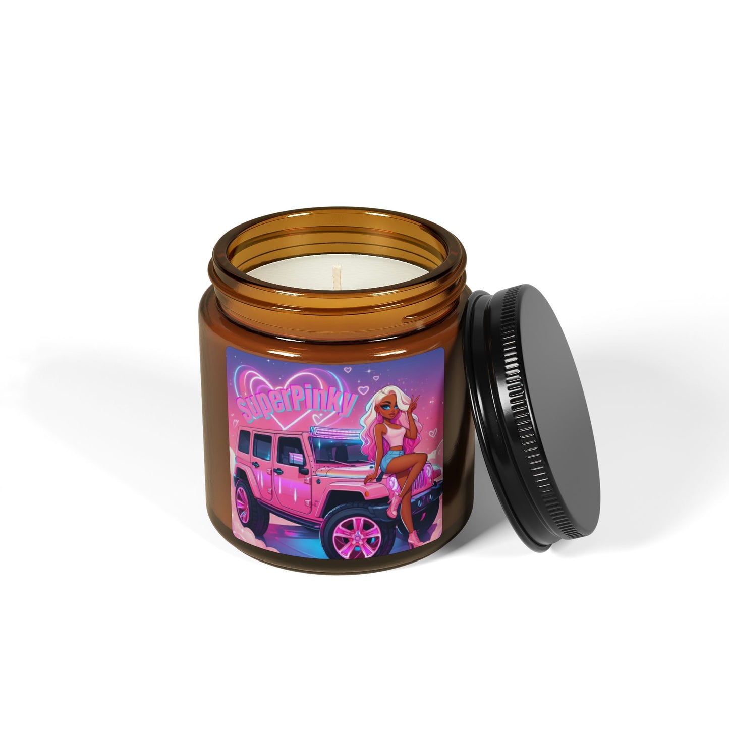 SuperPinky Original Soy Scented Amber Jar Candle