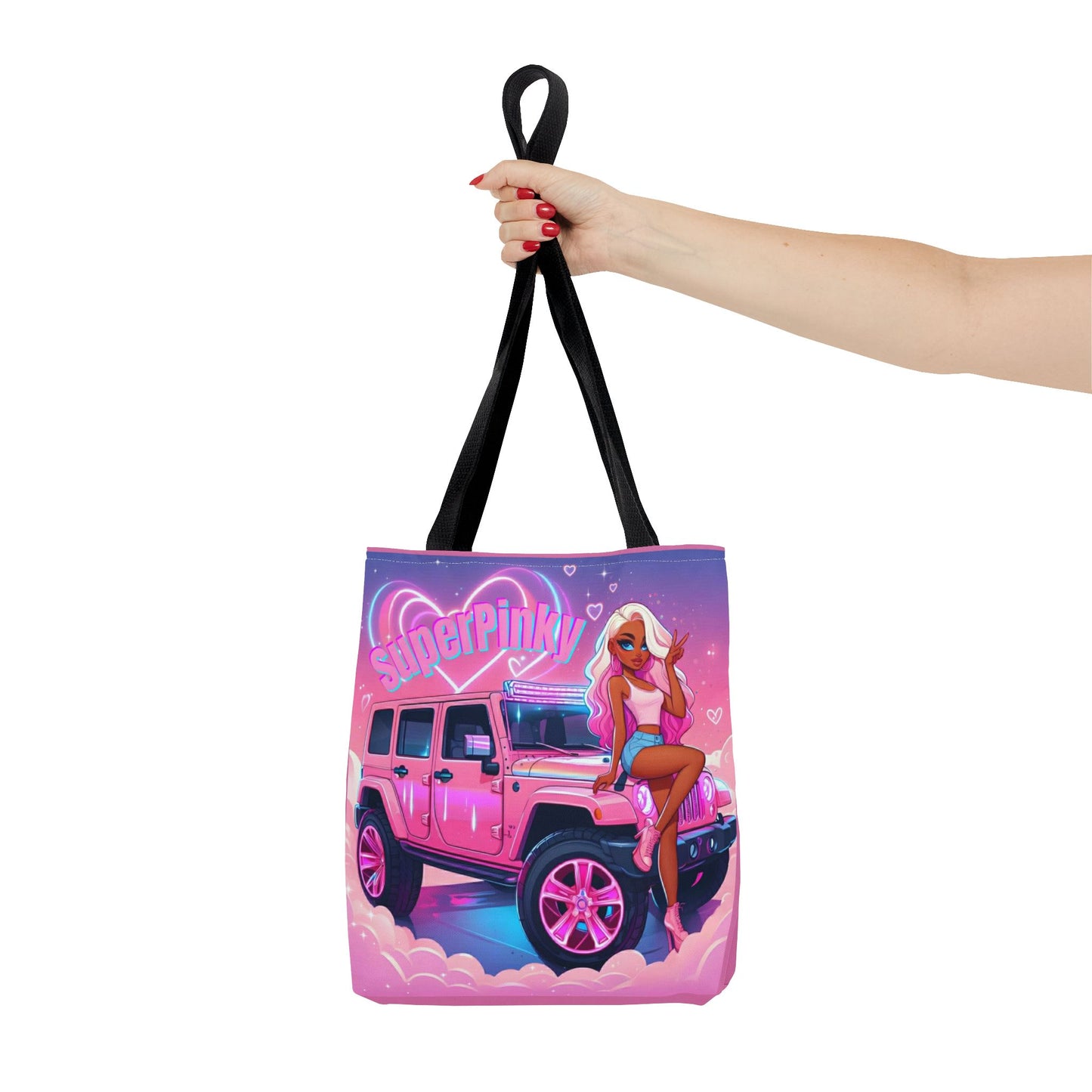 SuperPinky Original Tote Bag —  Graphic Beach & Everyday Shopper