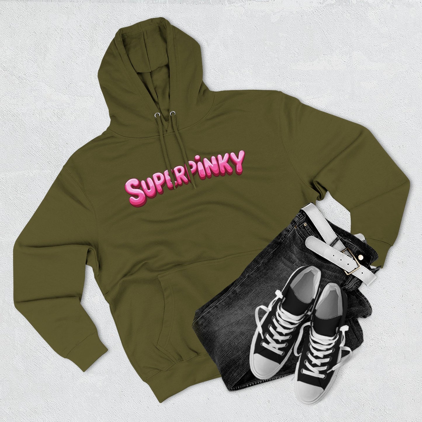 SuperPinky Bubble Logo Three-Panel Fleece Hoodie