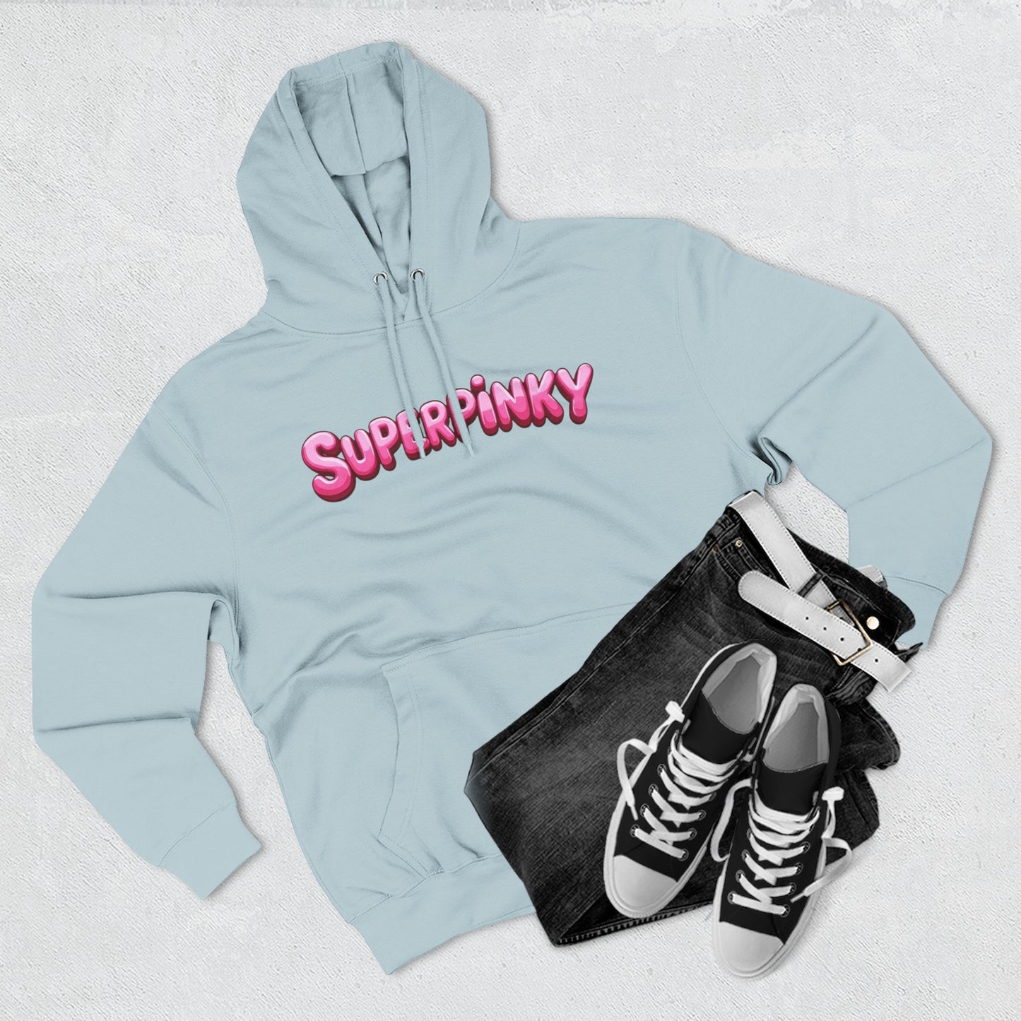 SuperPinky Bubble Logo Three-Panel Fleece Hoodie