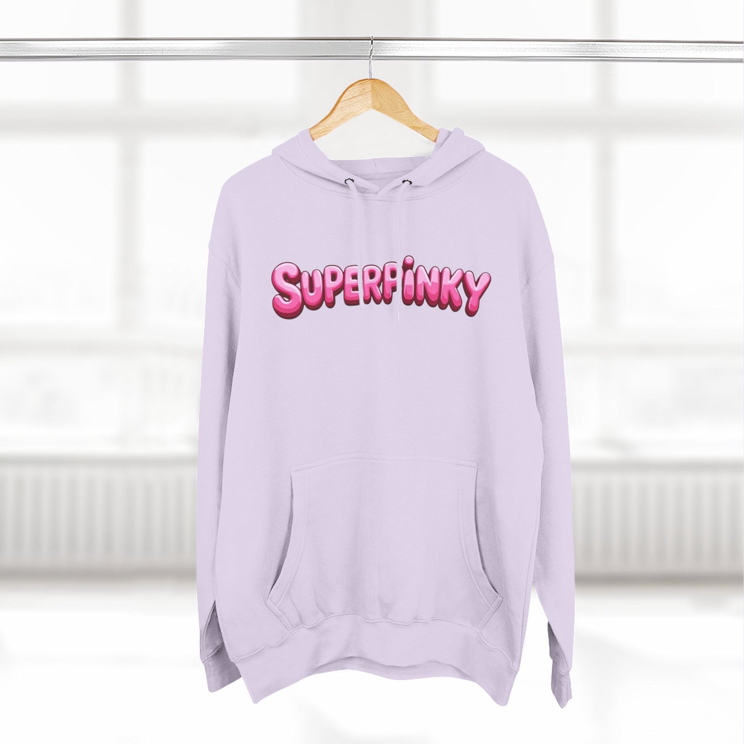 SuperPinky Bubble Logo Three-Panel Fleece Hoodie