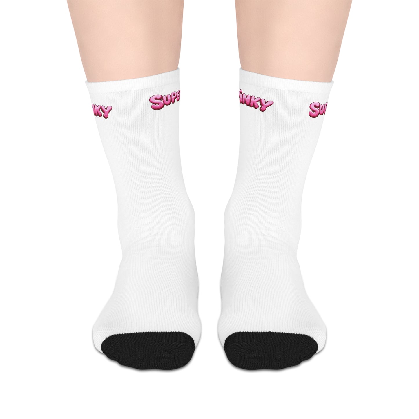 SuperPinky Mid-Length Athletic Crew Socks