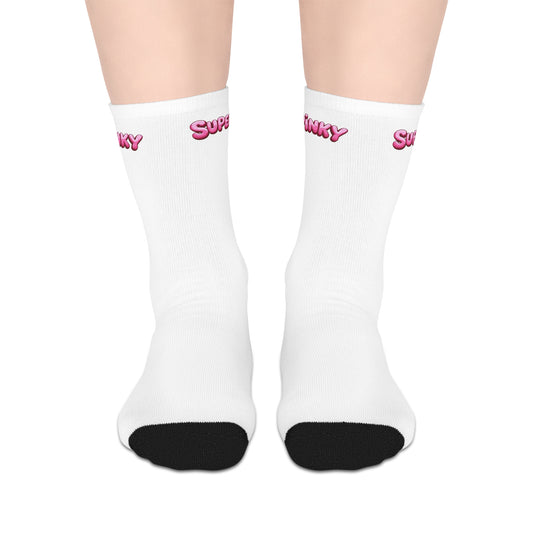 SuperPinky Mid-Length Athletic Crew Socks