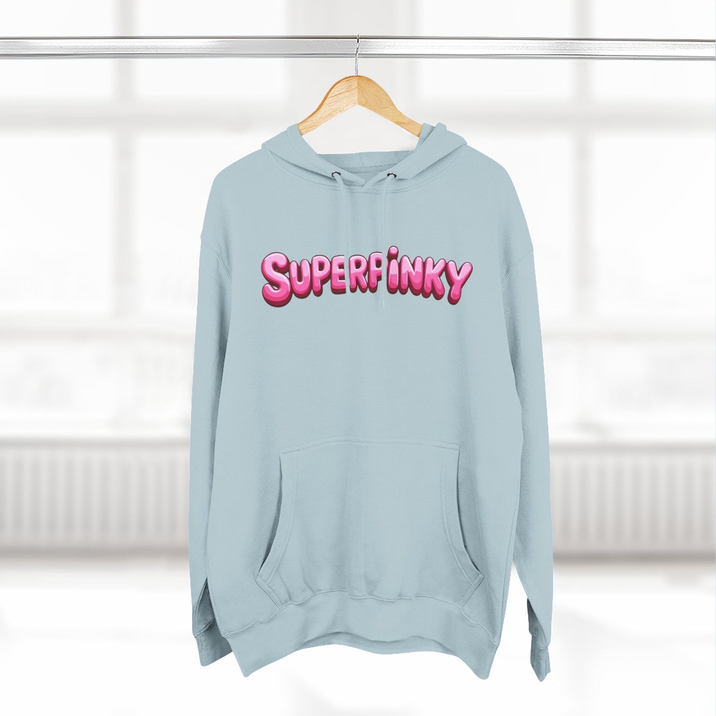 SuperPinky Bubble Logo Three-Panel Fleece Hoodie