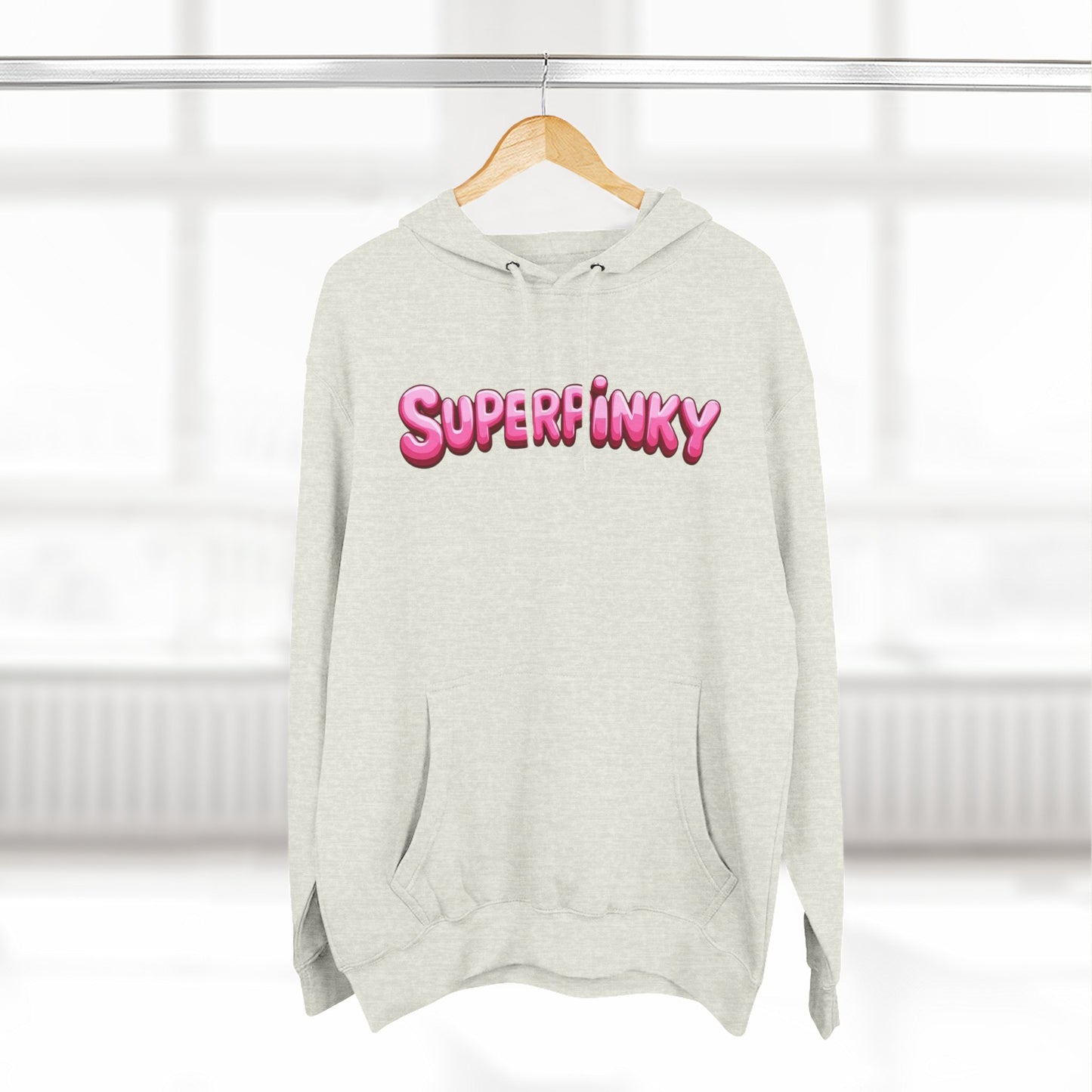 SuperPinky Bubble Logo Three-Panel Fleece Hoodie