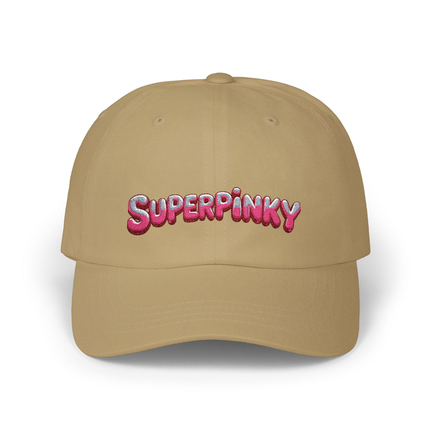 SuperPinky Bubble Logo Dad Cap — Graphic Embroidered Baseball Hat