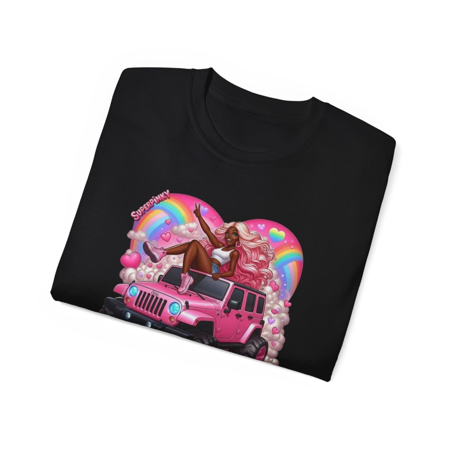 SuperPinky Rainbow Heart Tee