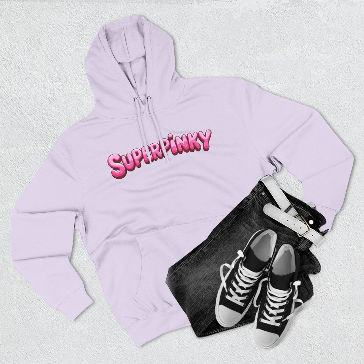 SuperPinky Bubble Logo Three-Panel Fleece Hoodie