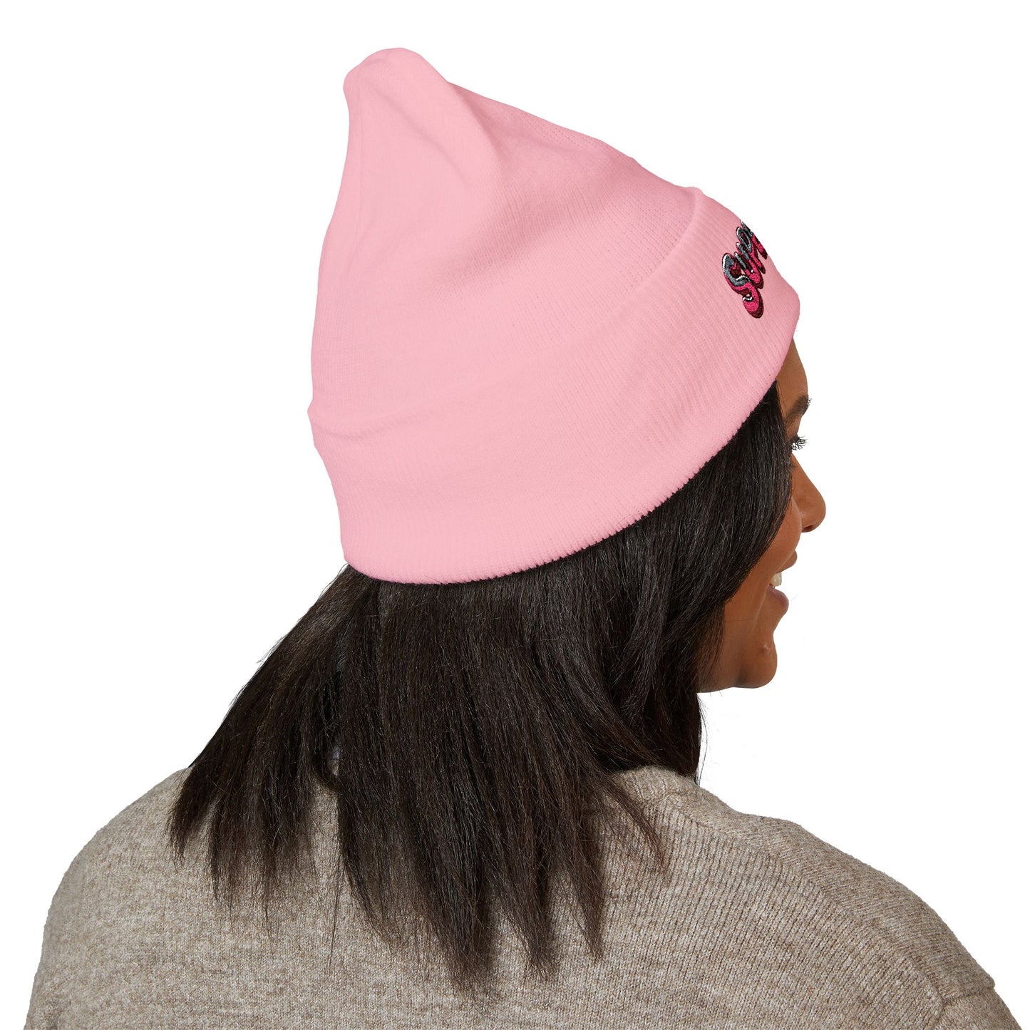 SuperPinky Bubble Logo Beanie  Knit Hat