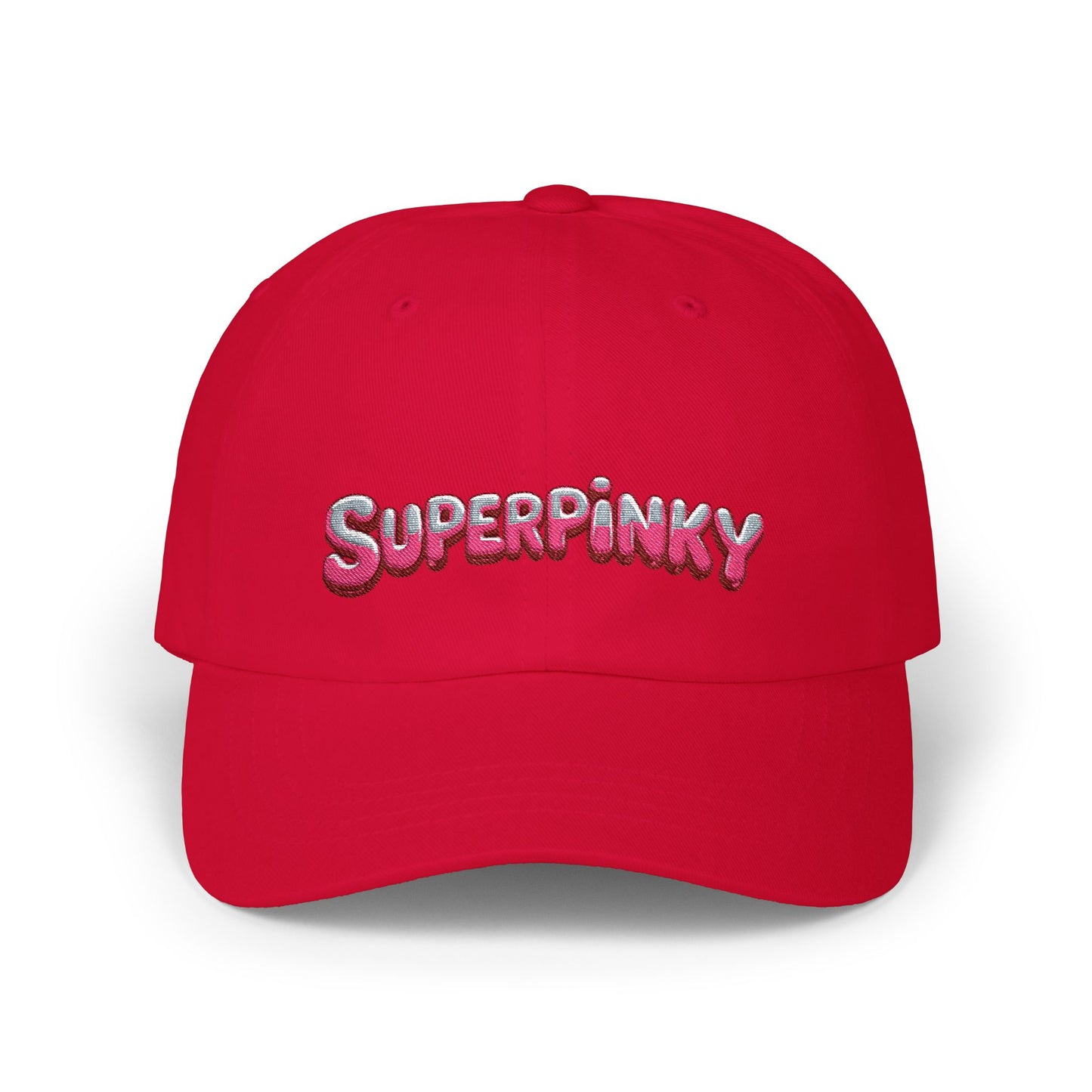 SuperPinky Bubble Logo Dad Cap — Graphic Embroidered Baseball Hat