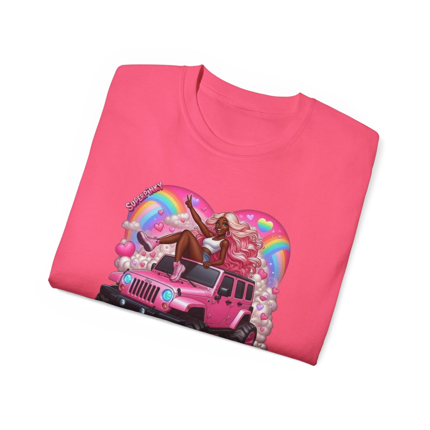 SuperPinky Rainbow Heart Tee