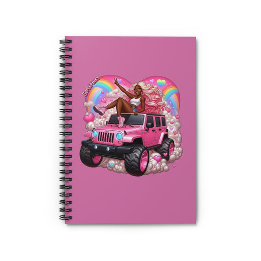 SuperPinky Rainbow Heart Spiral Notebook —  Ruled Journal