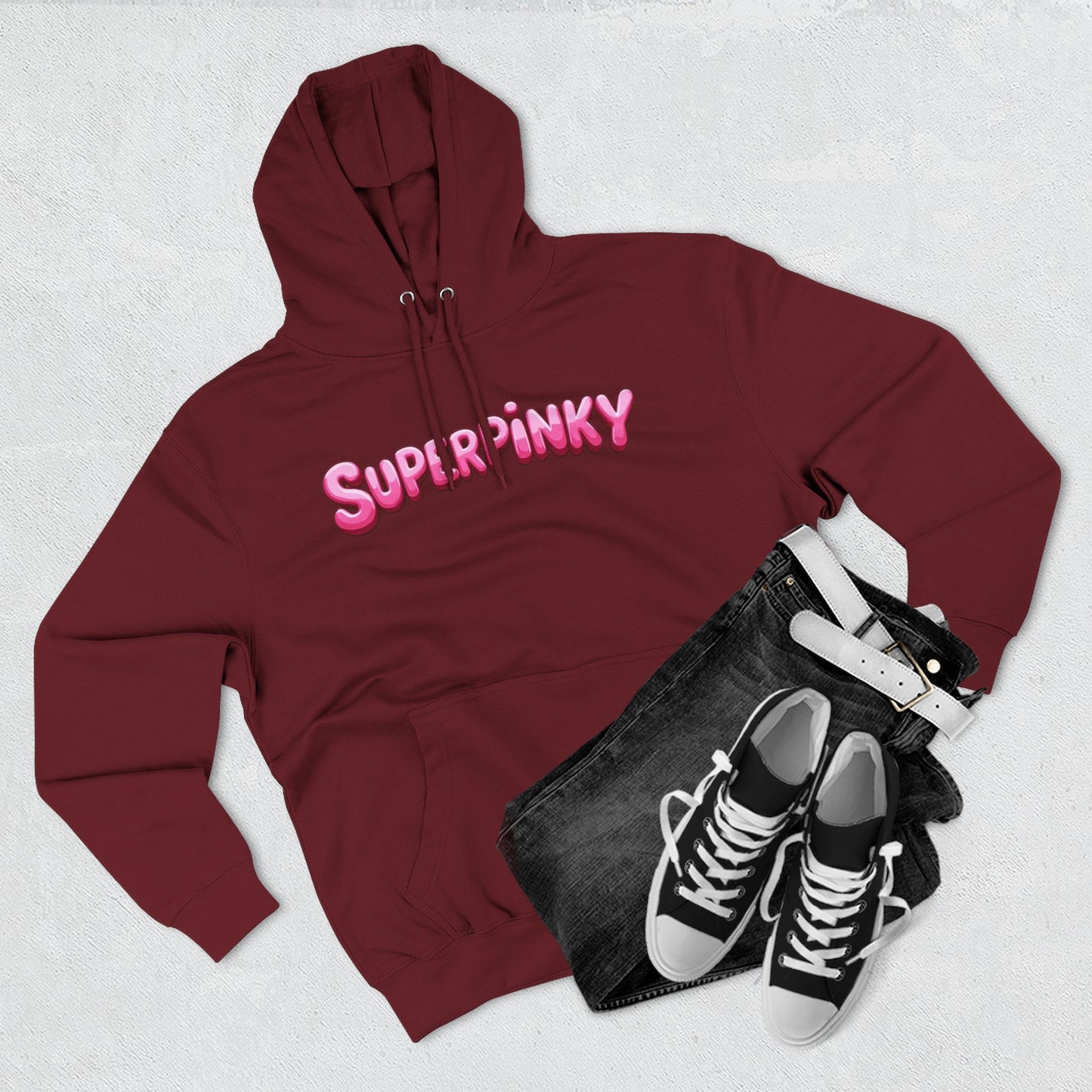 SuperPinky Bubble Logo Three-Panel Fleece Hoodie