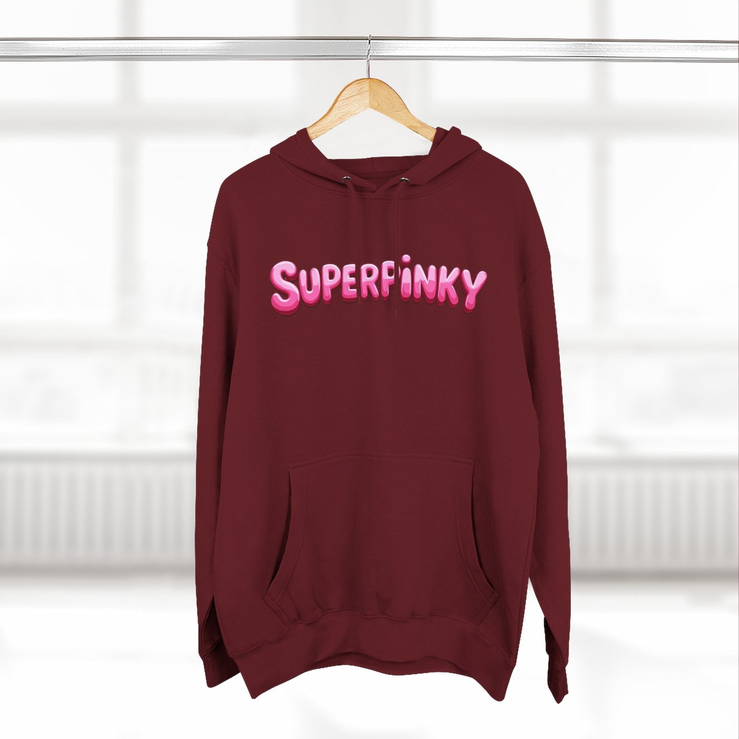 SuperPinky Bubble Logo Three-Panel Fleece Hoodie