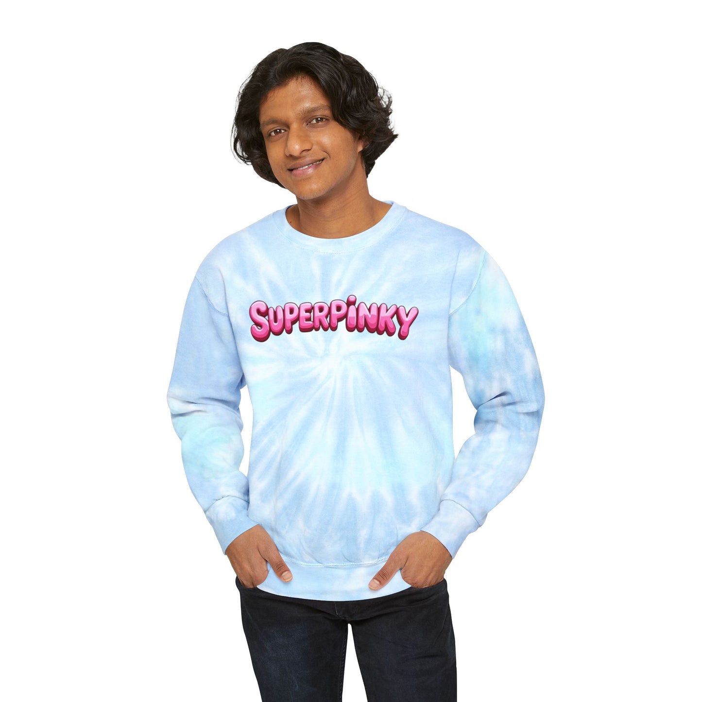 SuperPinky Bubble Logo Tie-Dye Sweatshirt