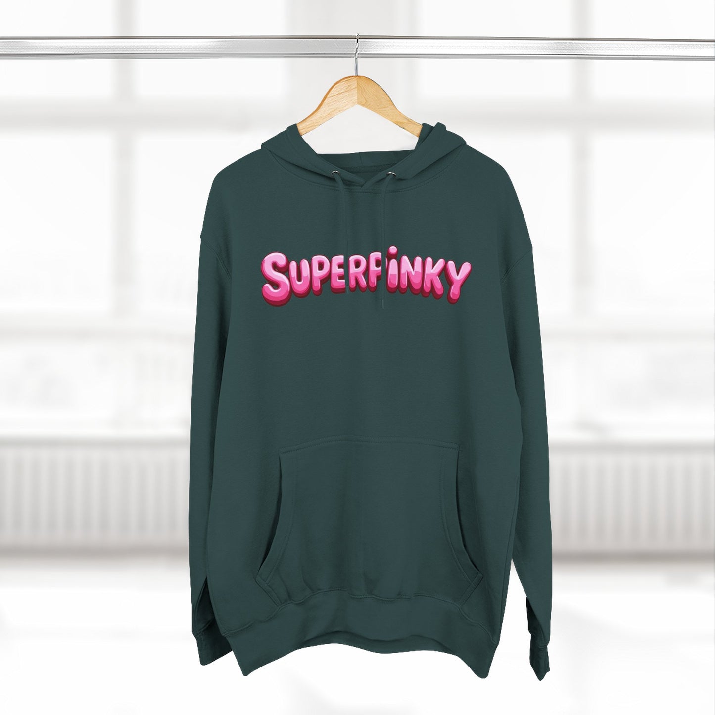 SuperPinky Bubble Logo Three-Panel Fleece Hoodie