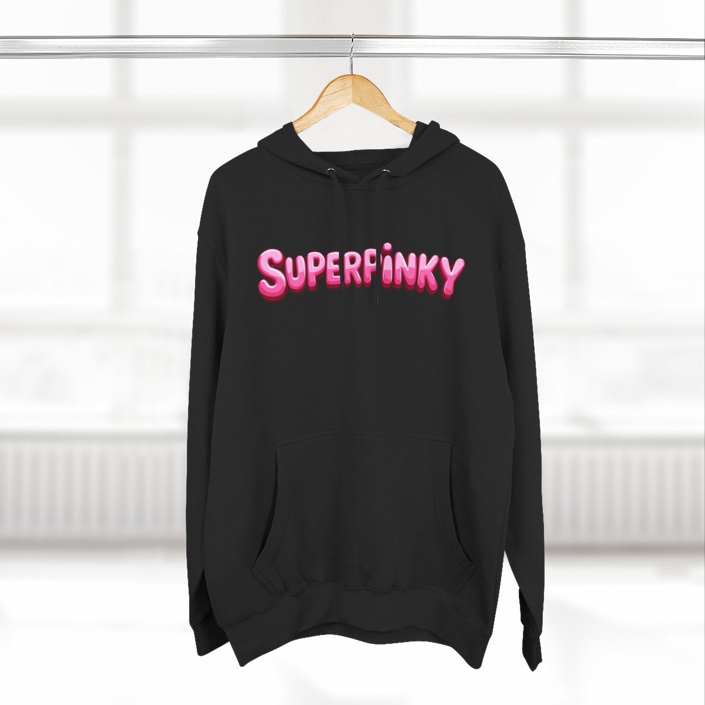 SuperPinky Bubble Logo Three-Panel Fleece Hoodie
