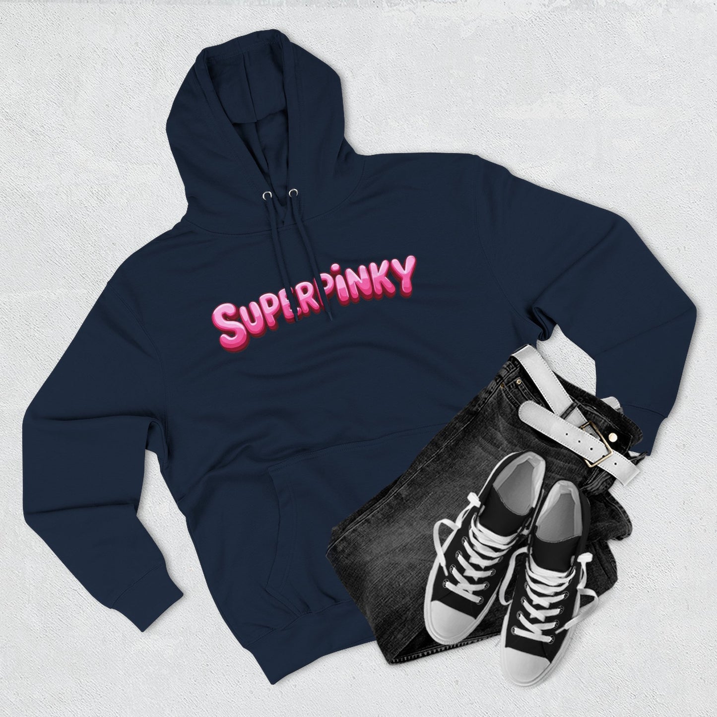 SuperPinky Bubble Logo Three-Panel Fleece Hoodie