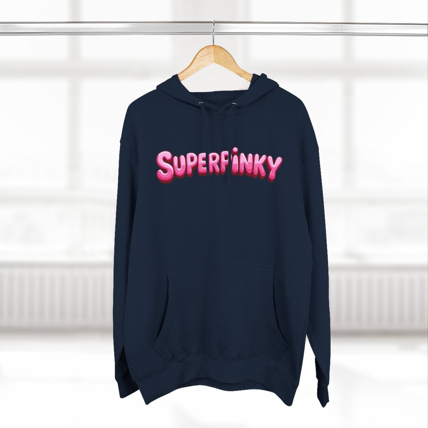 SuperPinky Bubble Logo Three-Panel Fleece Hoodie