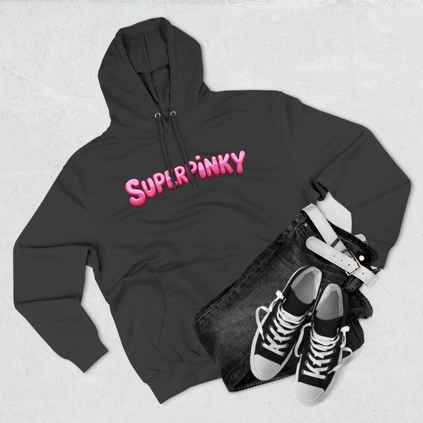 SuperPinky Bubble Logo Three-Panel Fleece Hoodie
