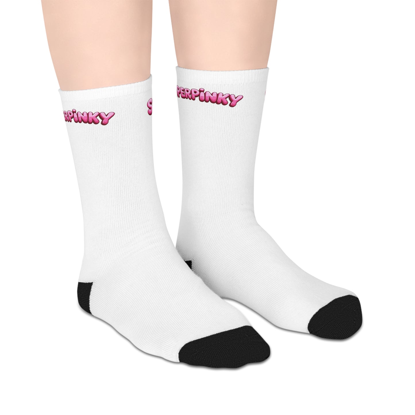 SuperPinky Mid-Length Athletic Crew Socks