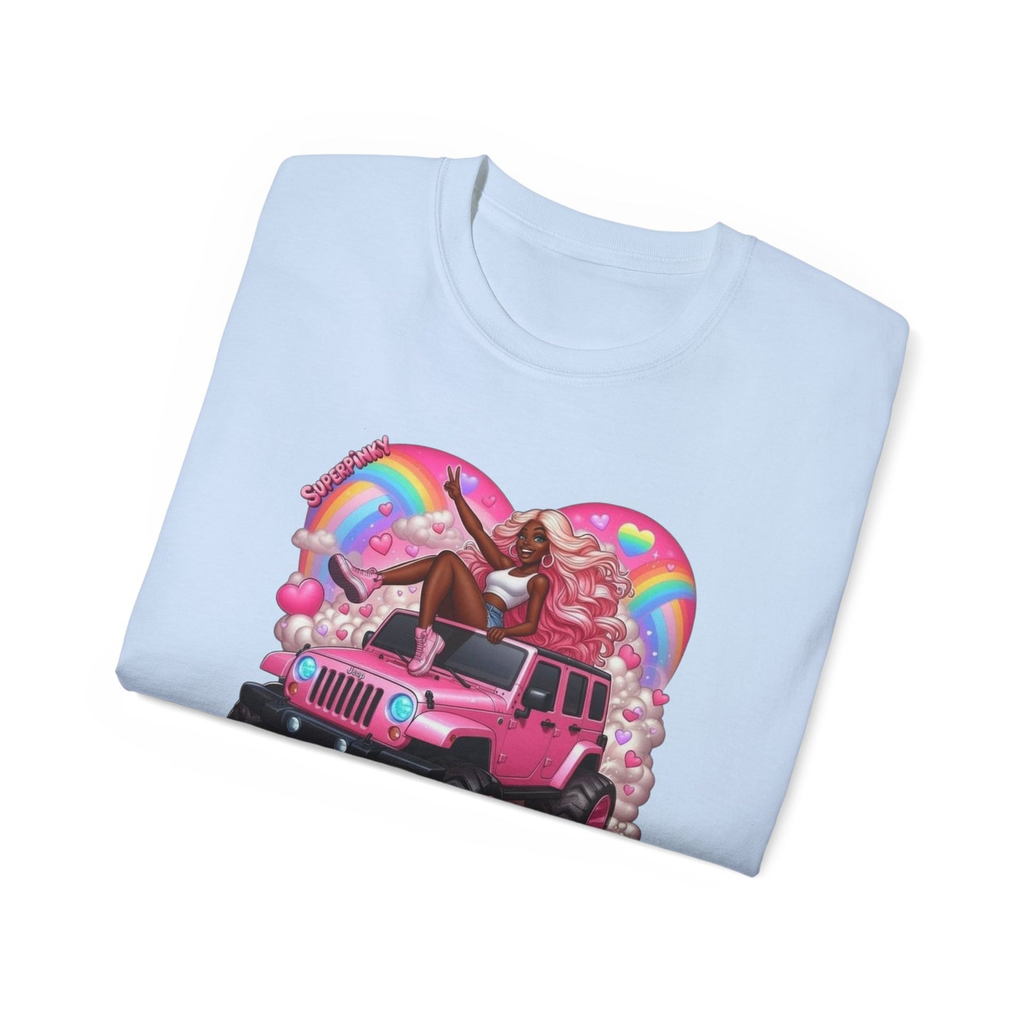 SuperPinky Rainbow Heart Tee