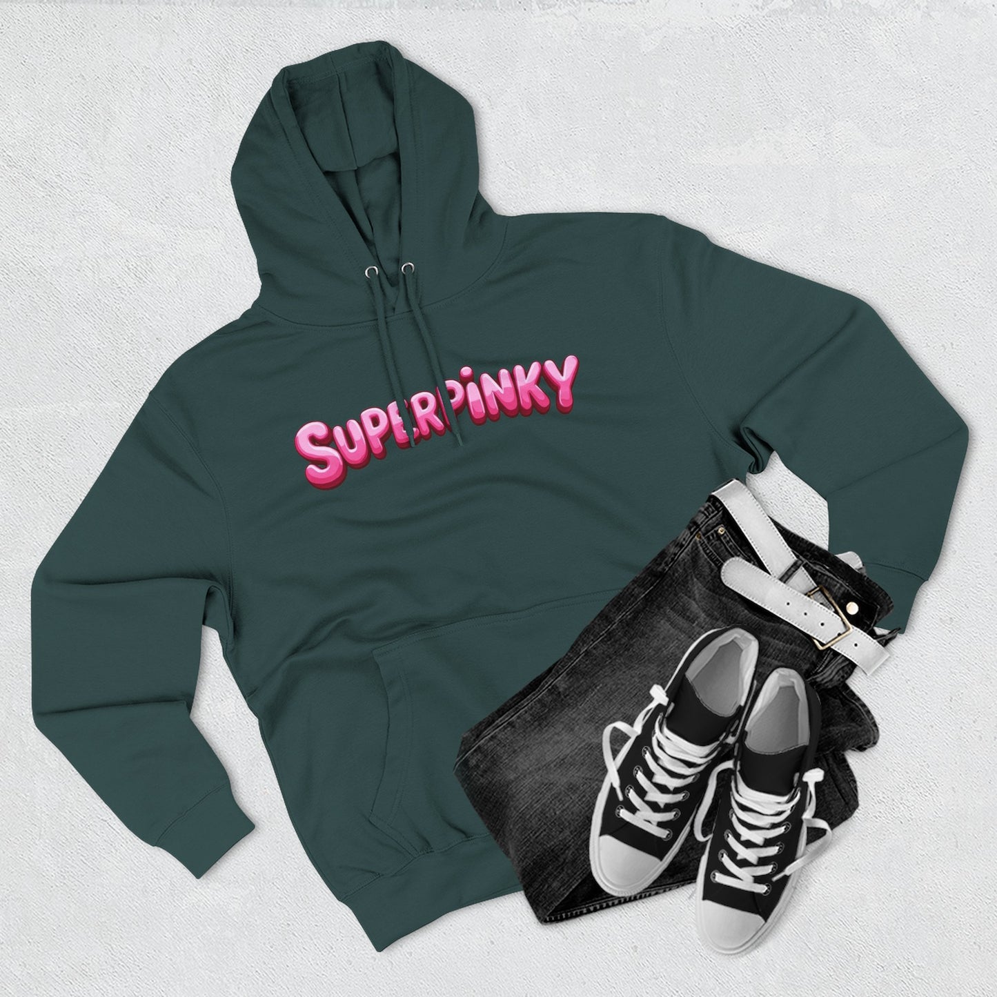 SuperPinky Bubble Logo Three-Panel Fleece Hoodie
