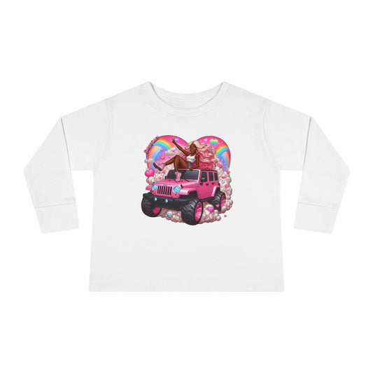SuperPinky Rainbow Heart Kids Shirt  — Toddler Long Sleeve Tee