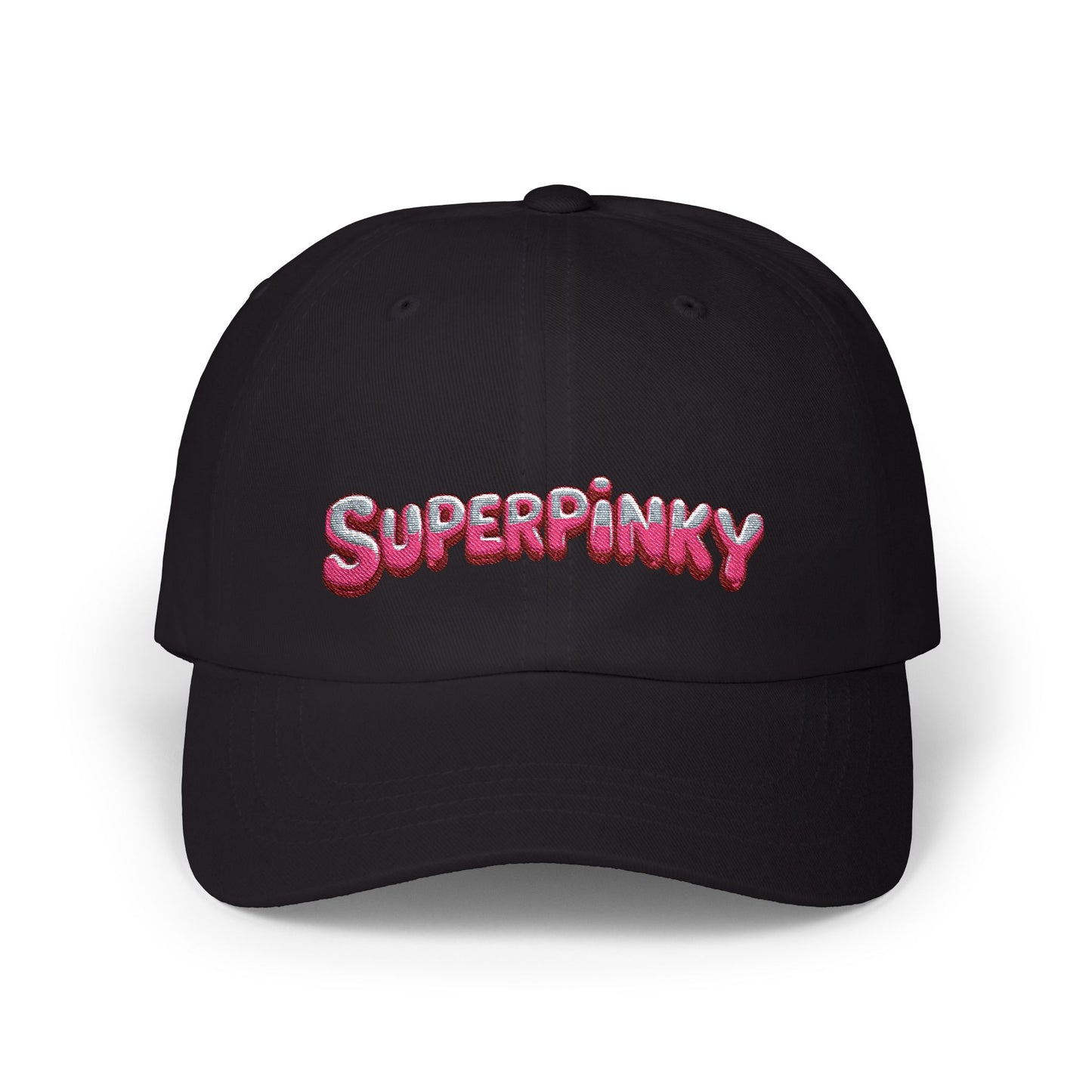 SuperPinky Bubble Logo Dad Cap — Graphic Embroidered Baseball Hat