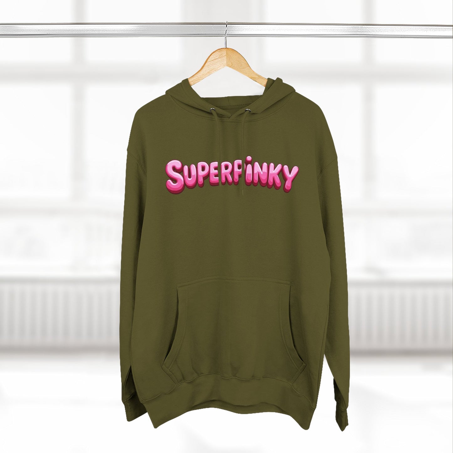 SuperPinky Bubble Logo Three-Panel Fleece Hoodie