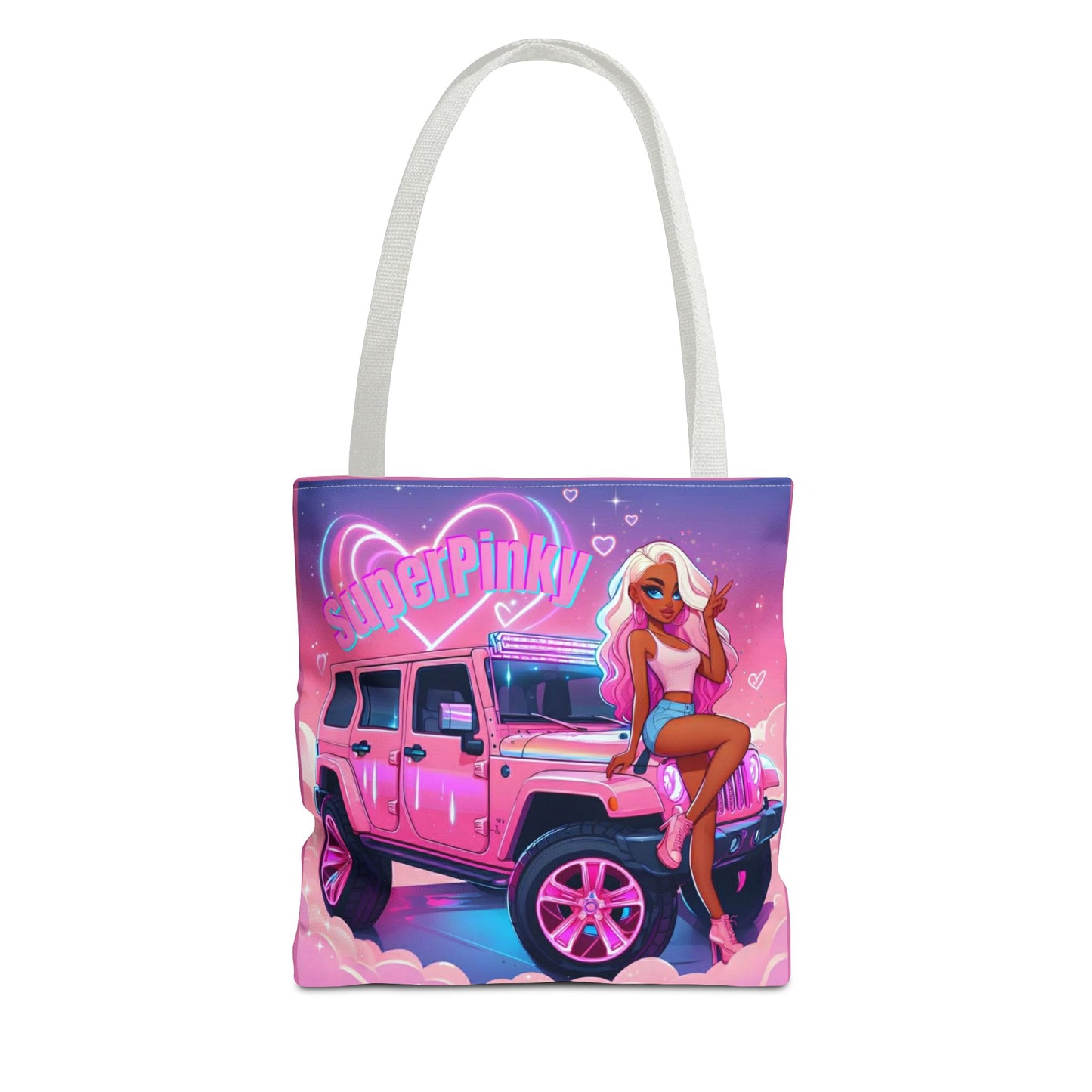SuperPinky Original Tote Bag —  Graphic Beach & Everyday Shopper