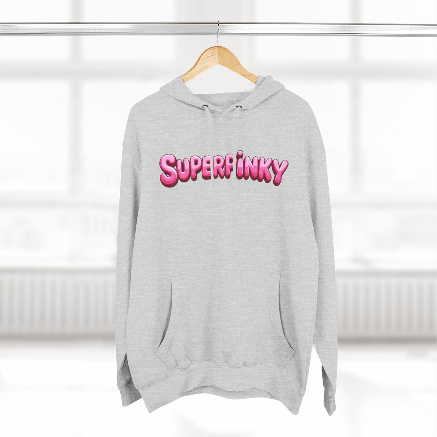 SuperPinky Bubble Logo Three-Panel Fleece Hoodie