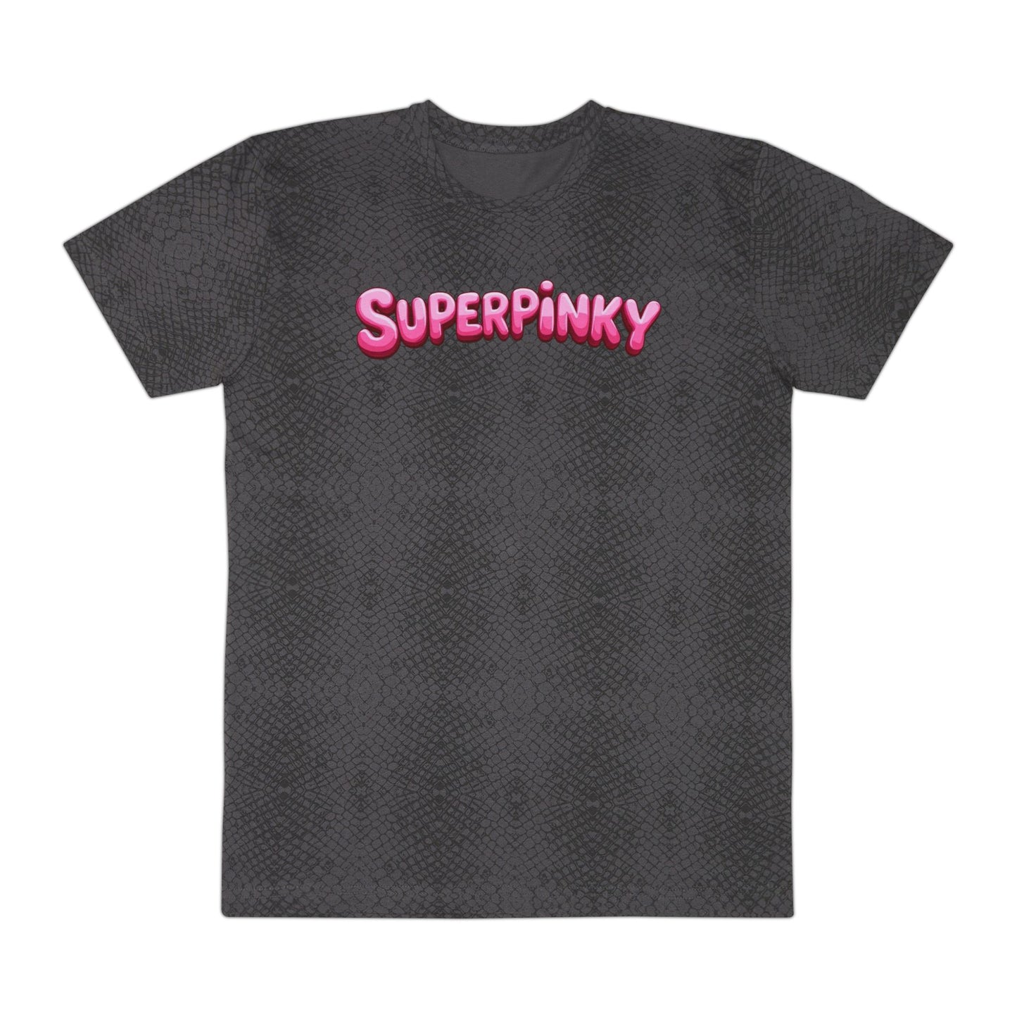 SuperPinky Leopard Tee — Retro Pink Logo Graphic T‑Shirt