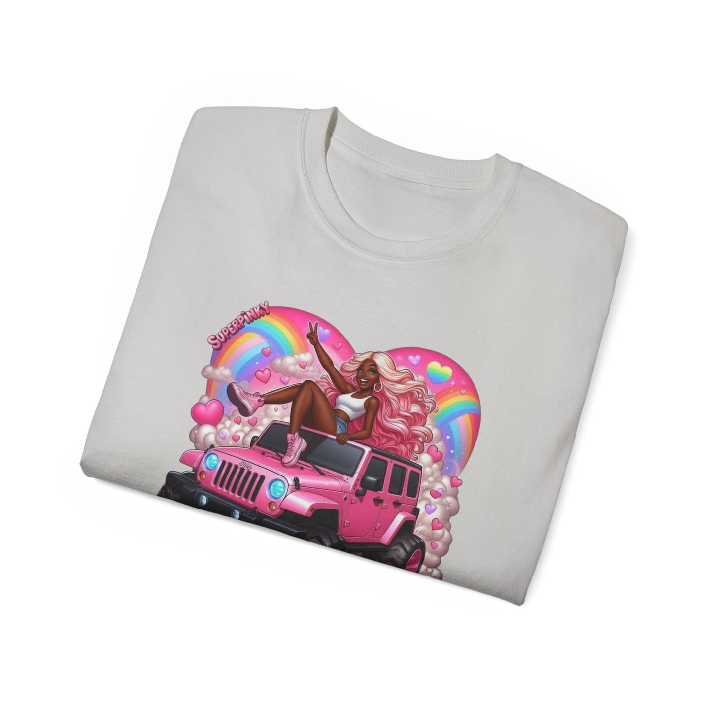 SuperPinky Rainbow Heart Tee