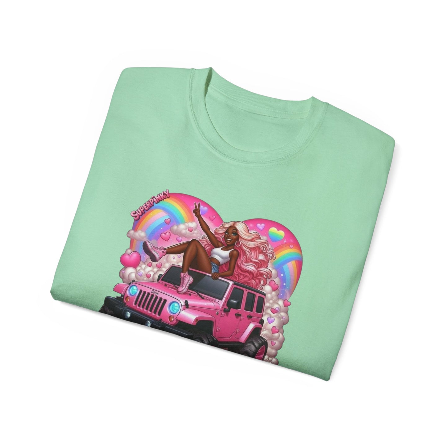 SuperPinky Rainbow Heart Tee
