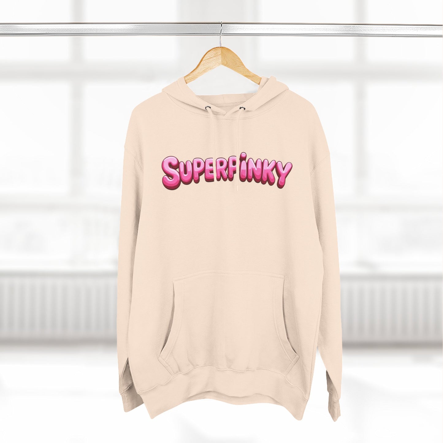SuperPinky Bubble Logo Three-Panel Fleece Hoodie