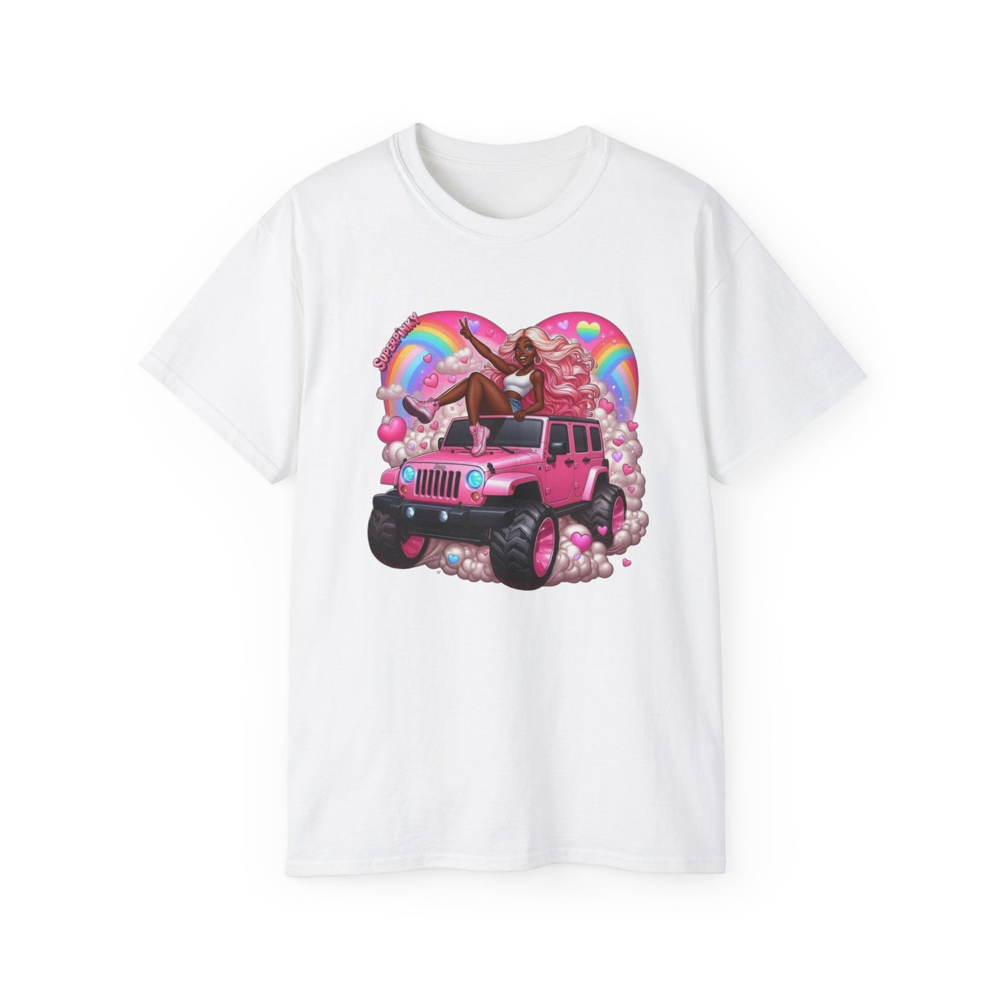 SuperPinky Rainbow Heart Tee
